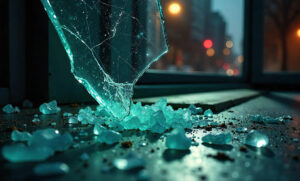 Broken Glass showing property damage and Personal Injury in Boise, ID