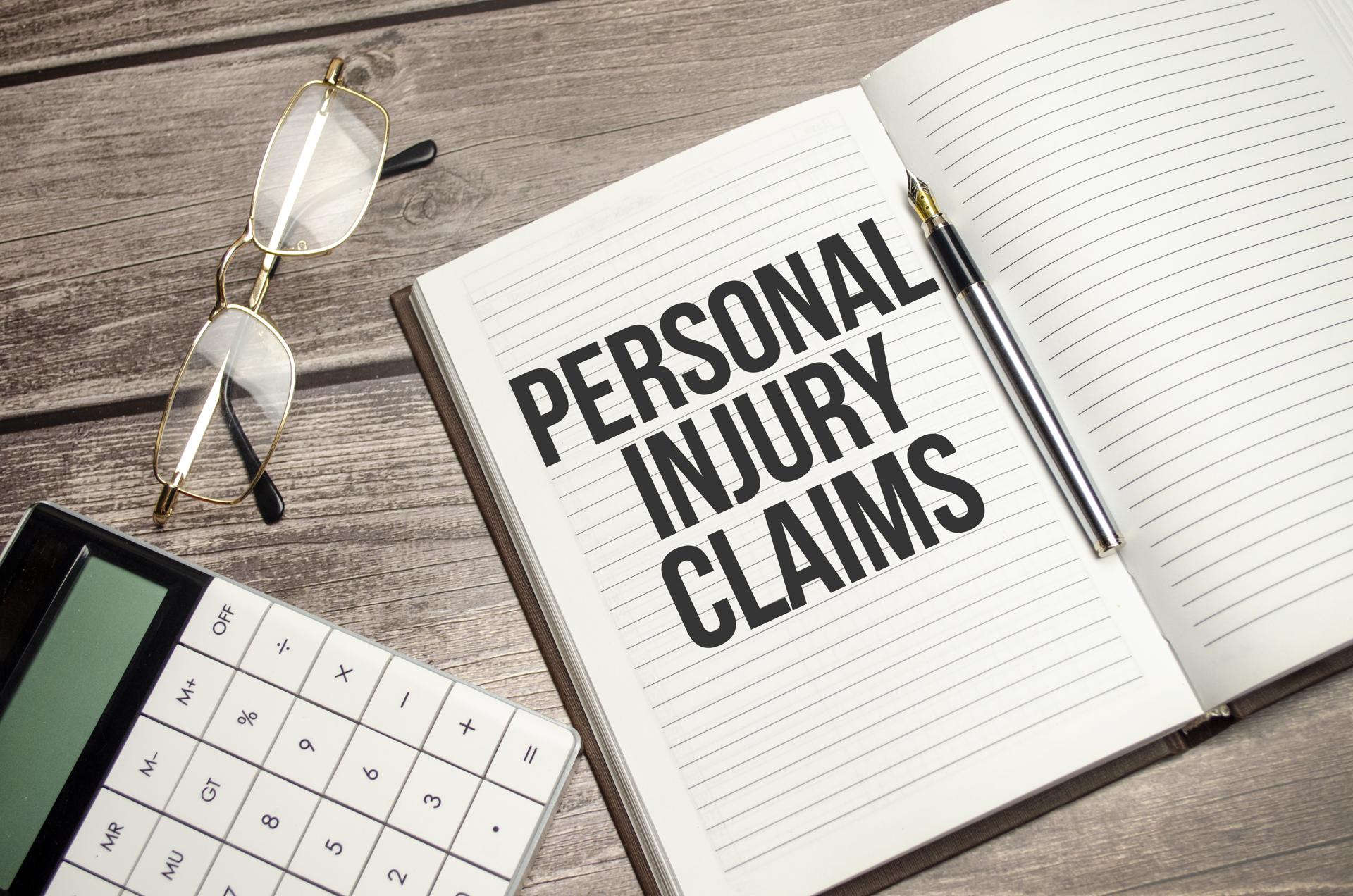 Word writing text Personal Injury Claims. Business concept for being hurt or injured inside work environment